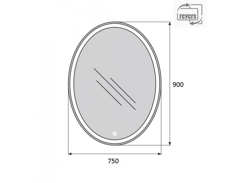 Купить Зеркало BelBagno SPC-VST-750-900-LED-TCH 75 x 90 см со встроенным светильником и сенсорным выключателем