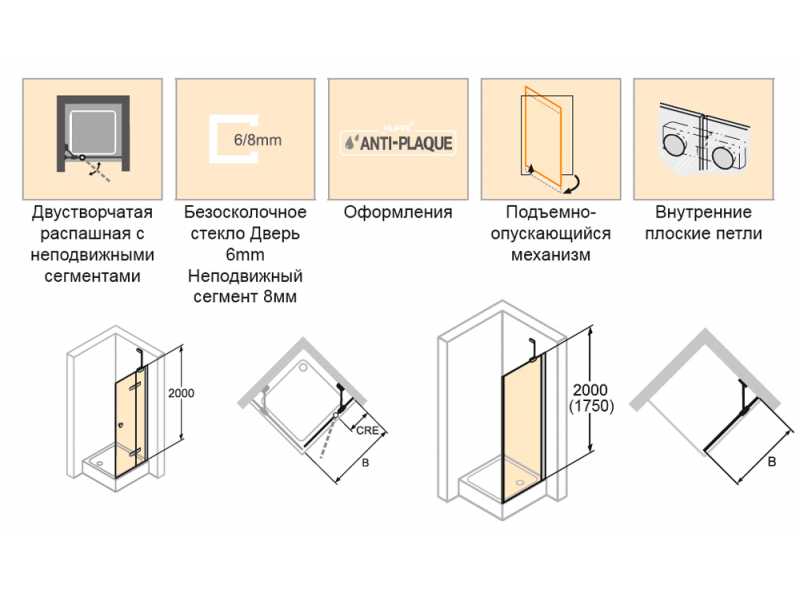 Купить Душевая дверь Huppe Golf GT060 80 см