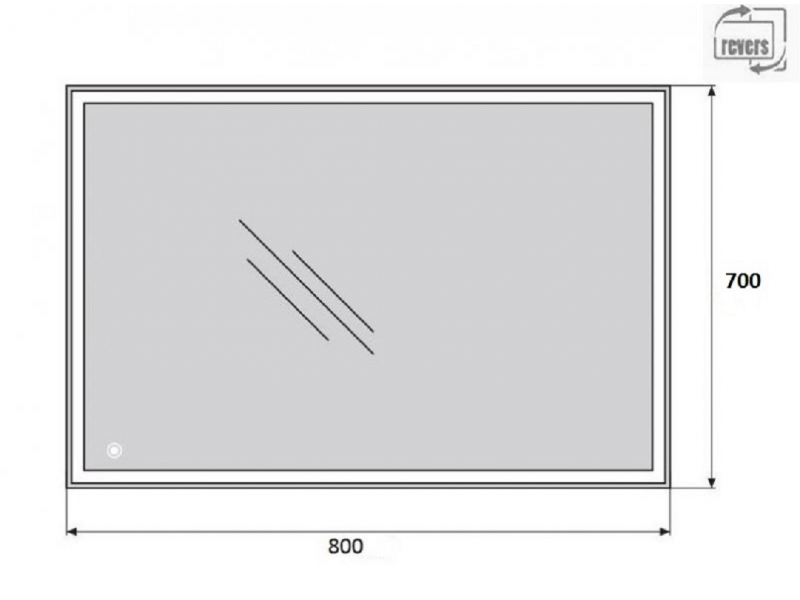 Купить Зеркало с подсветкой BelBagno SPC-GRT-700-800-LED-TCH, 70 х 80 см, сенсорный выключатель