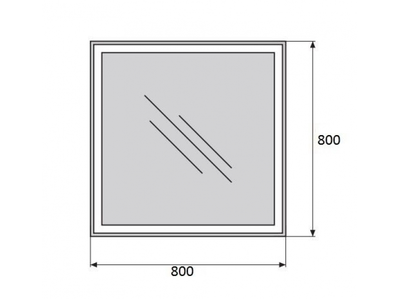 Купить Зеркало BelBagno SPC-GRT-800-800-LED-BTN 80 x 80 см со встроенным светильником и кнопочным выключателем