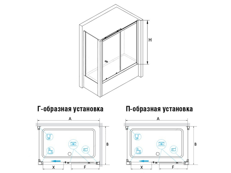 Купить Шторка на ванну RGW SC-82, 04118278-11, 170 x 80 x 150 см стекло прозрачное, хром