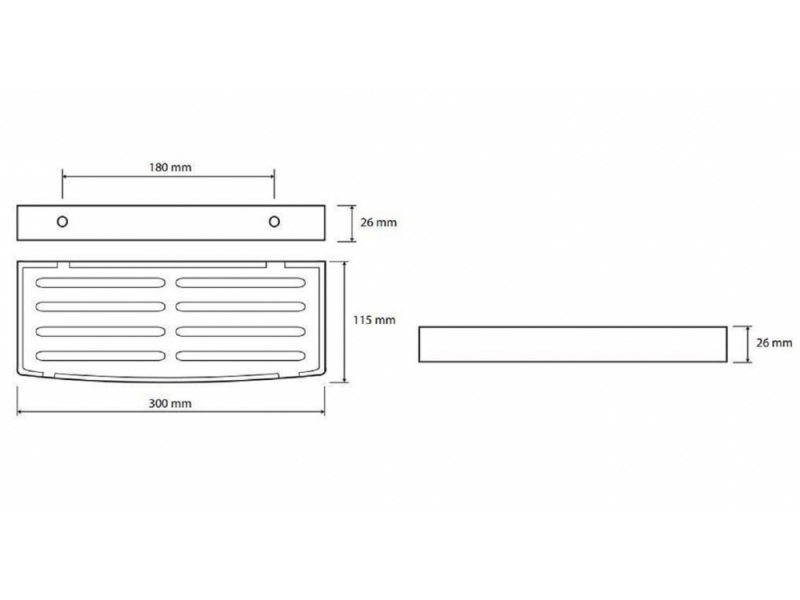 Купить Мыльница Bemeta Cytro 102308081 30 x 11.5 x 2.6 см прямоугольная