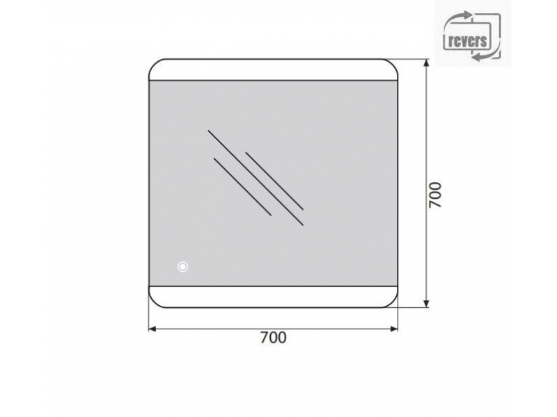 Купить Зеркало BelBagno SPC-CEZ-700-700-LED-TCH 70 x 70 см со встроенным светильником и сенсорным выключателем