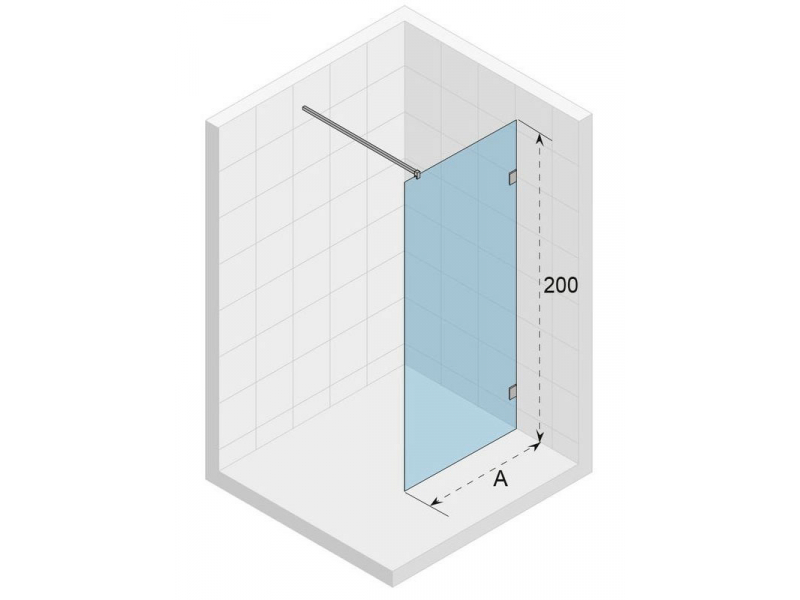 Купить Душевая перегородка Riho SZ Scandic NXT X400 Flat 90x200 см, цвет профиля хром, стекло прозрачное, GX00502C0