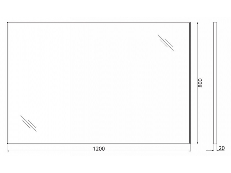 Купить Зеркало BelBagno SPC-AL-1200-800, 120 х 80 см, алюминиевая рама хром