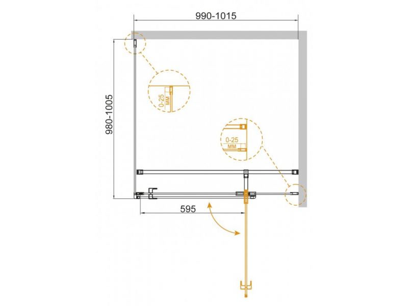 Купить Душевой уголок Cezares Valvola-A-1-100-C-Cr 100x100x195 см без поддона