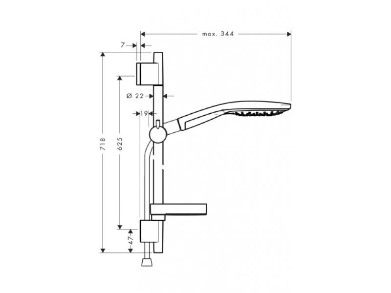 Купить Душевой гарнитур Hansgrohe Raindance Select 150 3jet 65 27802000