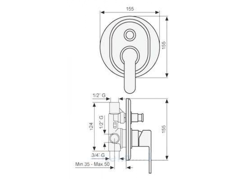 Купить Смеситель для душа Emmevi Nefer 77019CR, хром