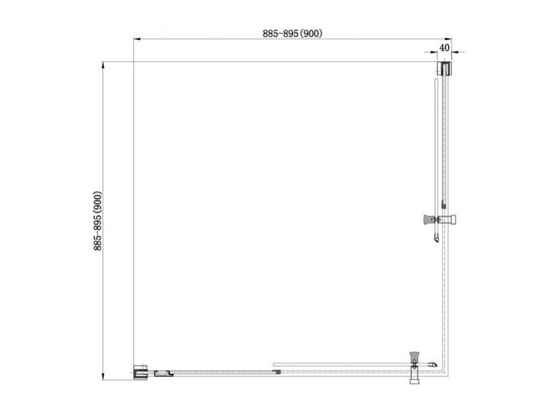 Купить Душевой уголок Aquanet Delta Cube NPE1142 90 x 90 см, 00183212, стекло прозрачное