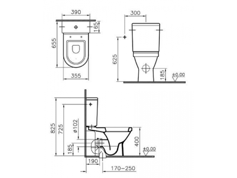 Купить Напольный унитаз Vitra S50 9736B003-7200 крышка микролифт, с функцией биде