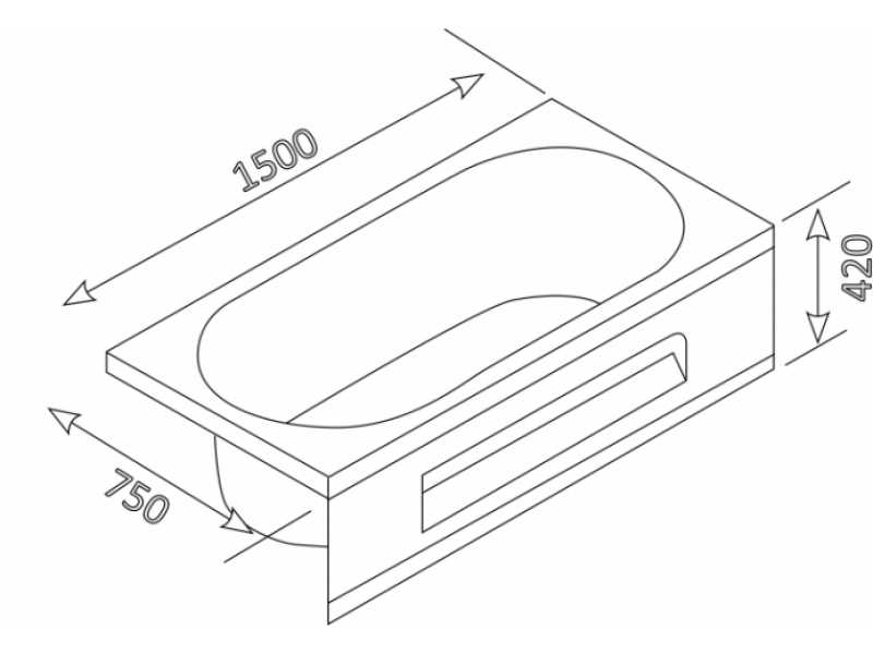 Купить Ванна акриловая Appollo TS-1502Q 150 х 75