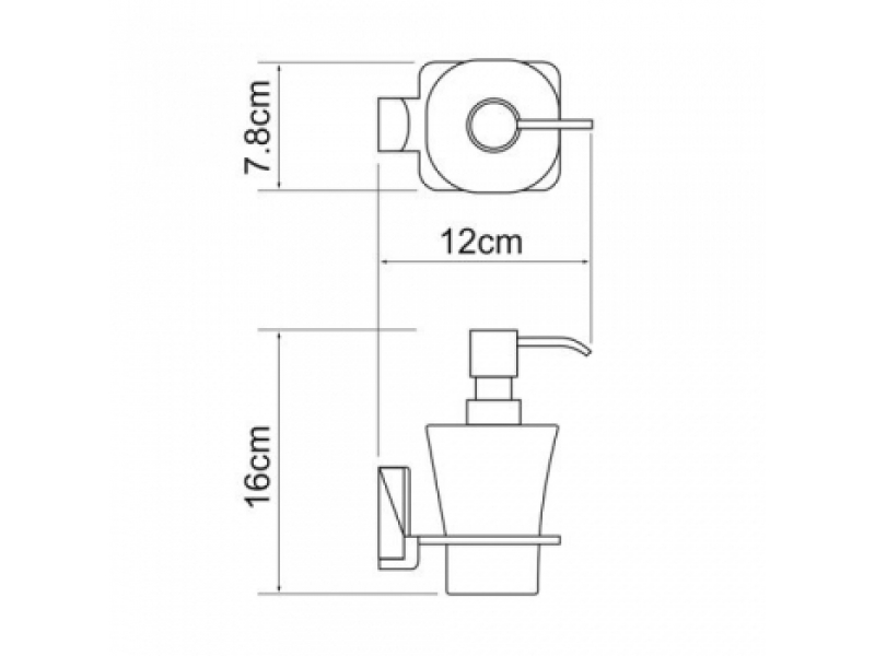 Купить Дозатор с держателем WasserKRAFT Leine 5099WHITE