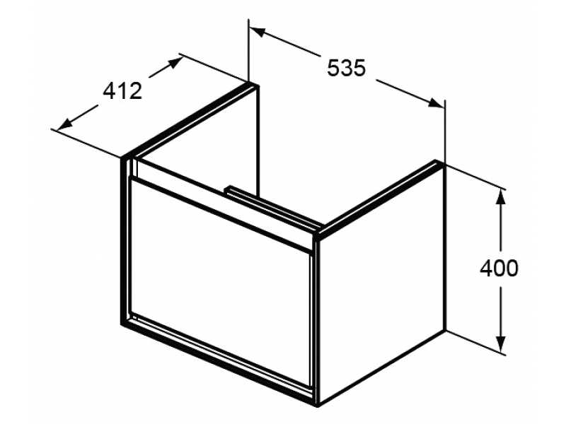 Купить Тумба под раковину Ideal Standard Connect Air Cube 60 см, подвесная, светло-коричневое дерево, светло-коричневый матовый, E0846UK