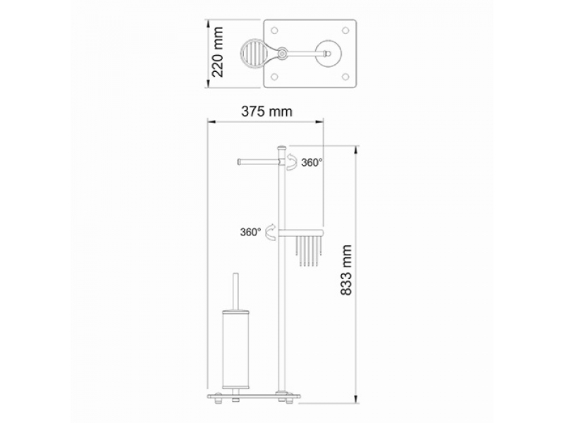 Купить Комбинированная напольная стойка WasserKRAFT 1264