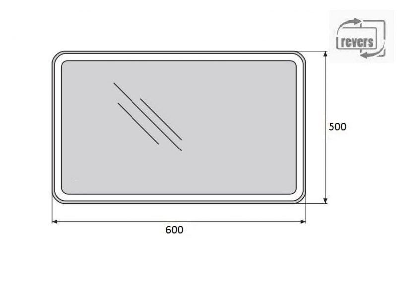 Купить Зеркало BelBagno SPC-MAR-500-600-LED-BTN 50 x 60 см со встроенным светильником и кнопочным выключателем