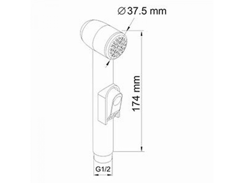 Купить Комплект для биде скрытого монтажа WasserKRAFT A010657WHITE шланг 120 см, белый/хром