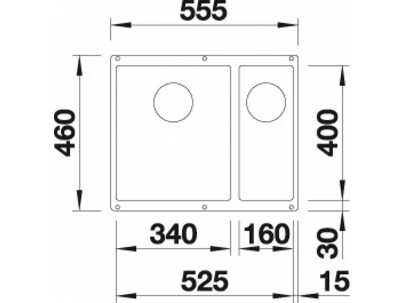 Купить Мойка Blanco Subline 340/160-U 523548, антрацит