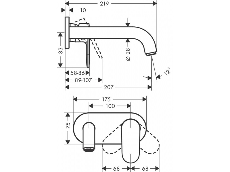 Купить Смеситель Hansgrohe Vernis Shape для раковины, хром, 71578000