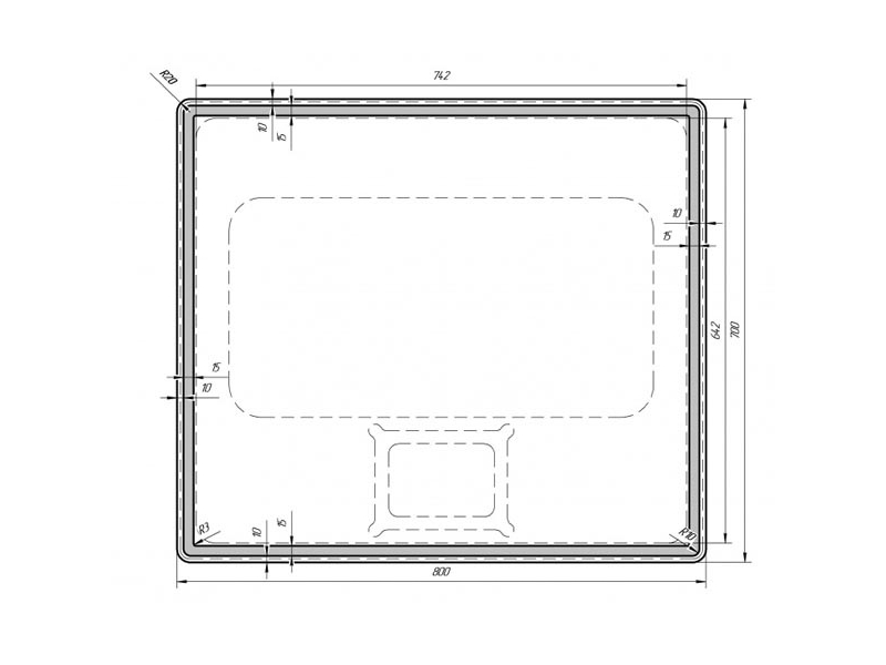 Купить Зеркало Dreja Tiny LED 70/80