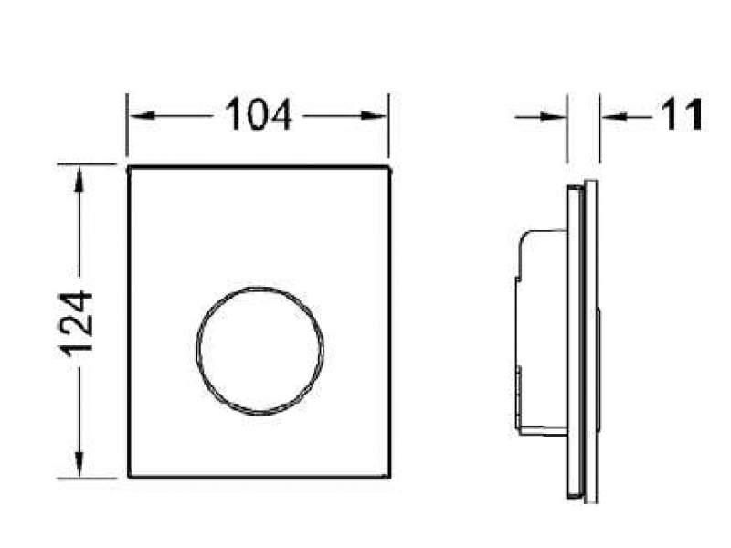 Купить Панель TECE Loop Urinal 9 242 655, черное стекло, клавиша матовый хром