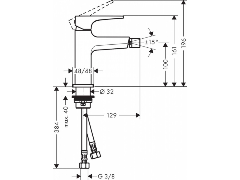 Купить Смеситель для биде Hansgrohe Metropol 32520700, белый матовый