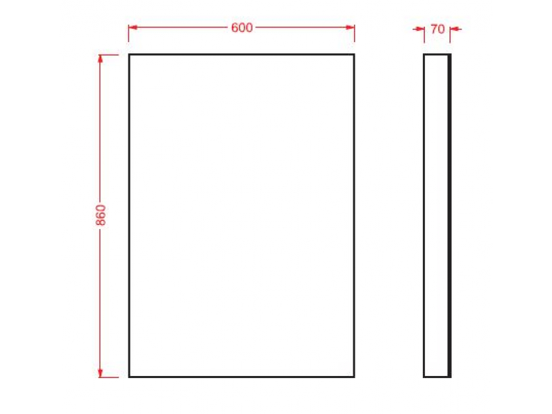 Купить Зеркало ArtCeram Square ACS010, 86 х 60 см