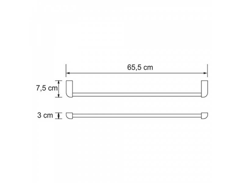 Купить Полотенцедержатель WasserKRAFT Kammel K-8330WHITE, 65.5 см, белый