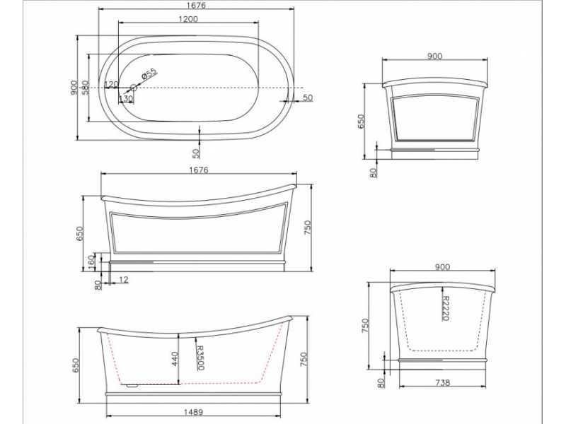 Купить Ванна акриловая BelBagno BB32-MATT 170 х 90 см, матовая поверхность