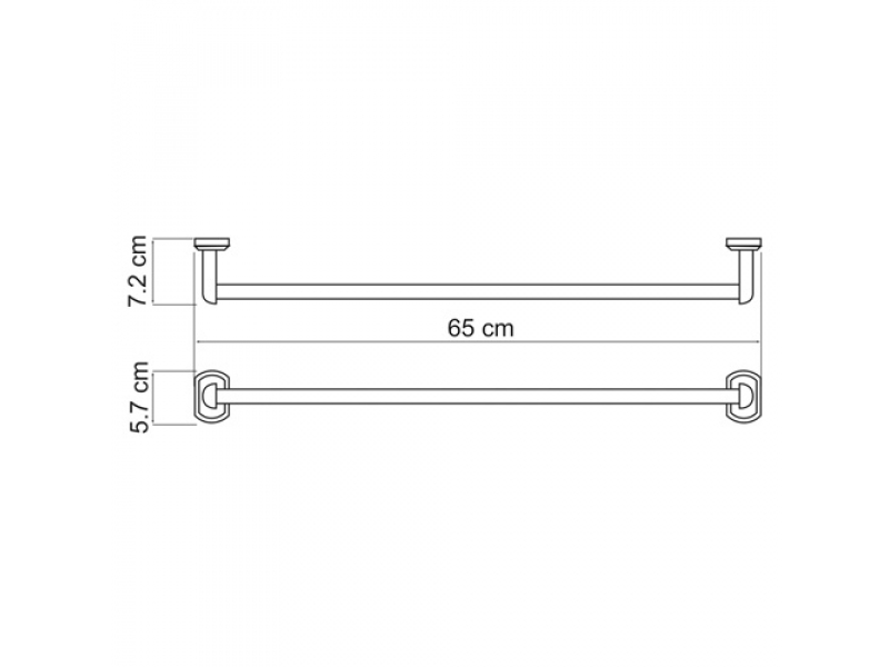 Купить Полотенцедержатель WasserKRAFT 3030, 65 см, хром