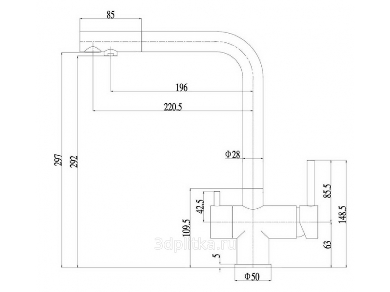 Купить Кухонный смеситель Zorg SZR-7039 GRAFIT