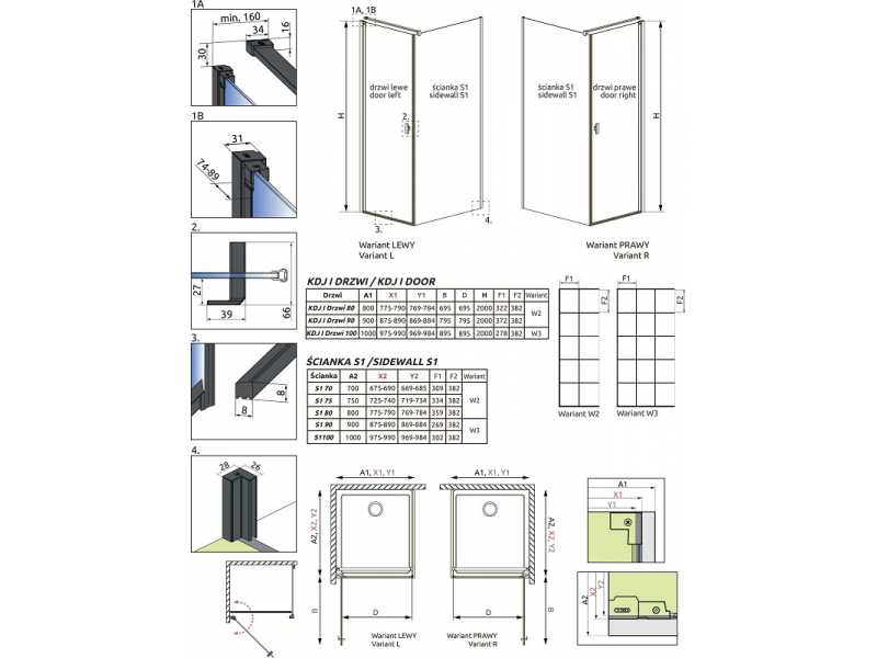 Купить Душевой уголок Radaway Nes 8 Black KDJ I Factory, 80 x 80 см, левая дверь, стекло Factory, профиль черный