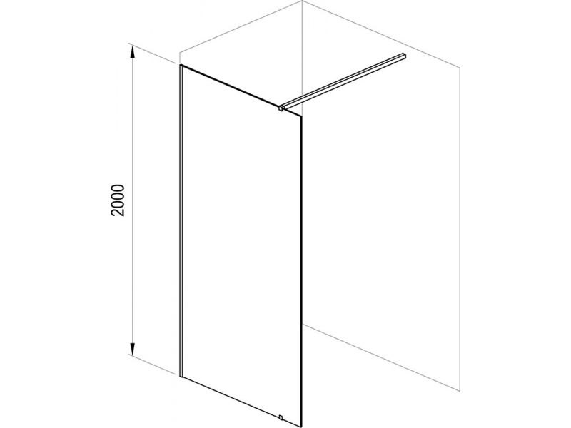 Купить Душевая стенка Ravak ST Walk-In Wall, 150 х 200 см, профиль блестящий, витраж транспарент, GW9WP0C00Z1