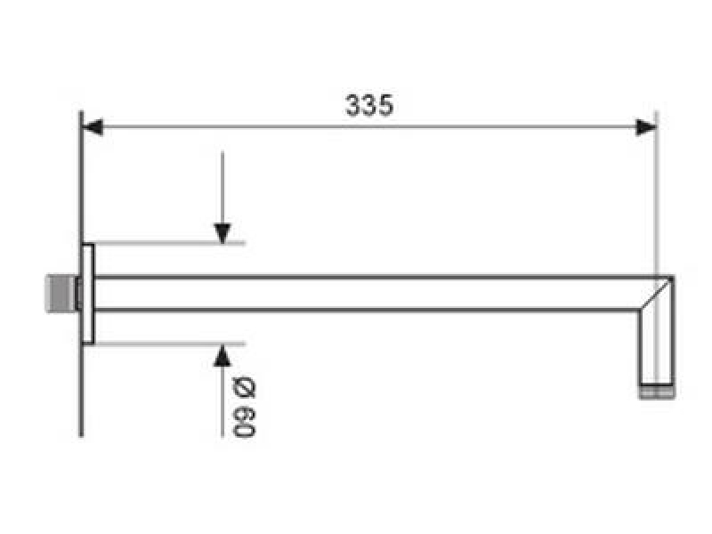 Купить Кронштейн для душа Emmevi Elly C00683CR, хром