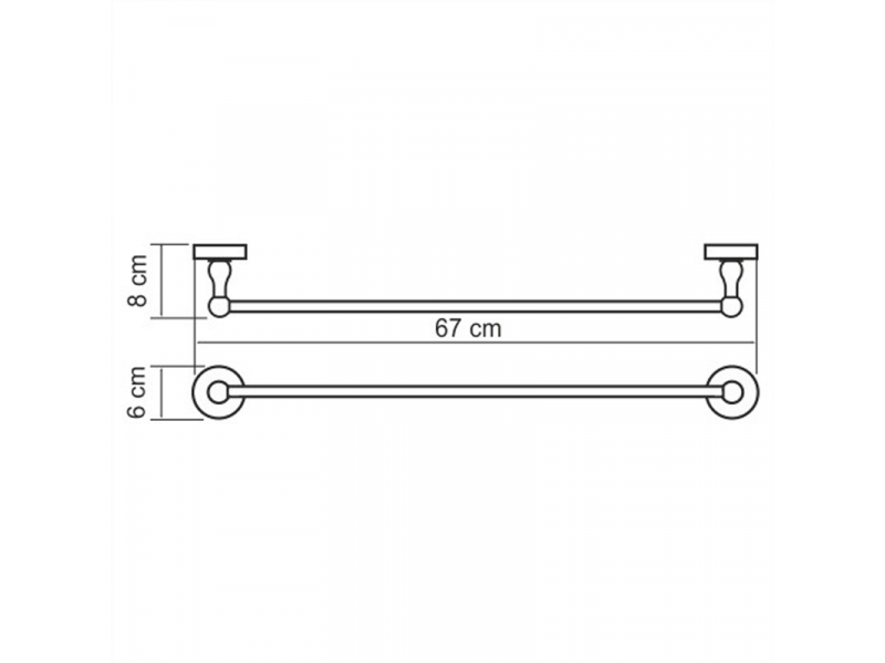 Купить Полотенцедержатель WasserKRAFT K-6930, 67 см, хром