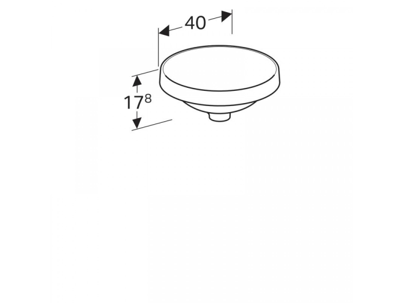 Купить Раковина Geberit Variform 500.702.01.2 40 x 40 см круглая, без перелива