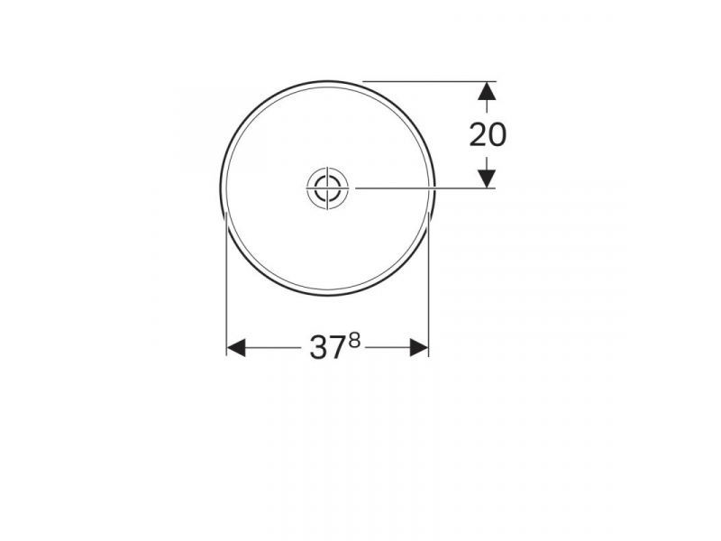 Купить Раковина Geberit Variform 500.702.01.2 40 x 40 см круглая, без перелива