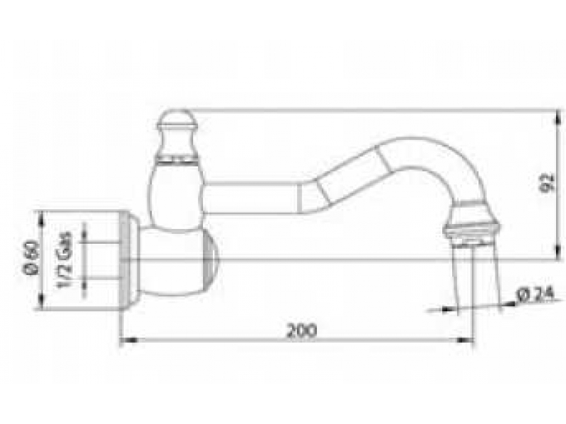 Купить Излив Bandini Antico 648120KK06, золото