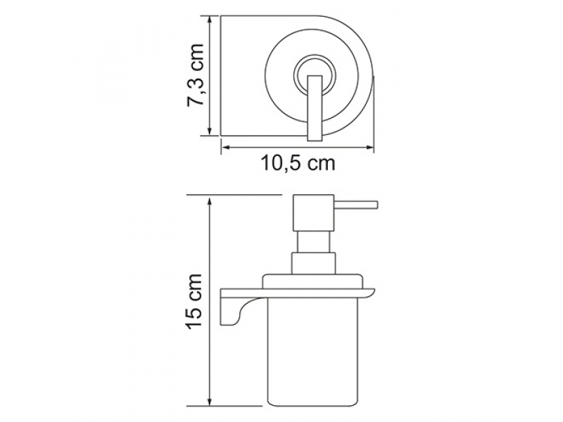 Купить Дозатор для жидкого мыла WasserKraft Kammel К-8399 стеклянный, 170 ml