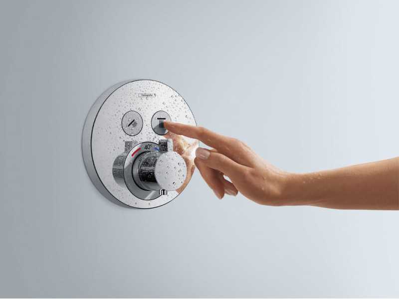 Купить Термостат Hansgrohe ShowerSelect S, золото, 15743990