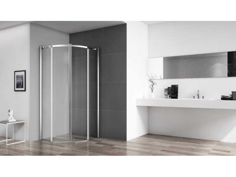 Купить Душевой уголок BelBagno Acqua R-2-80-C-Cr, 80 х 80 х 195 см, профиль хром, стекло прозрачное