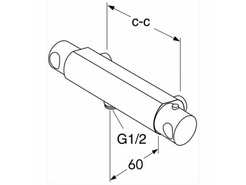 Купить Смеситель Gustavsberg Coloric GB41219204 49 для душа термостатический, цвет красный