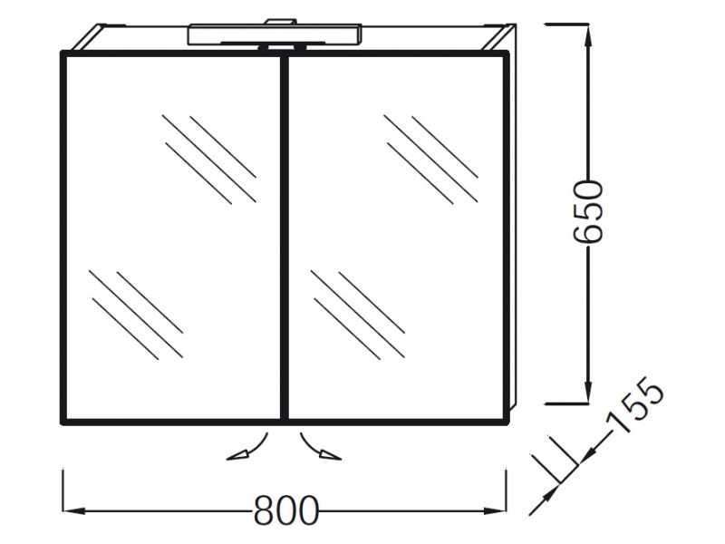 Купить Зеркальный шкаф Jacob Delafon Presquile 80 см, EB928-J5