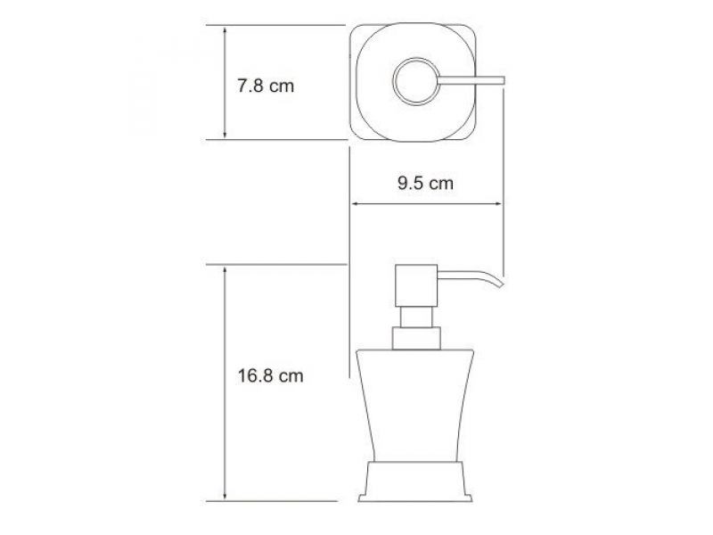 Купить Дозатор для жидкого мыла WasserKRAFT Amper 5499BLACK, 300 мл