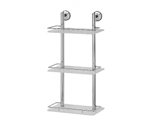 Стеклянная полка с ограничителем тройная FBS Luxia LUX 067 длина 30 см