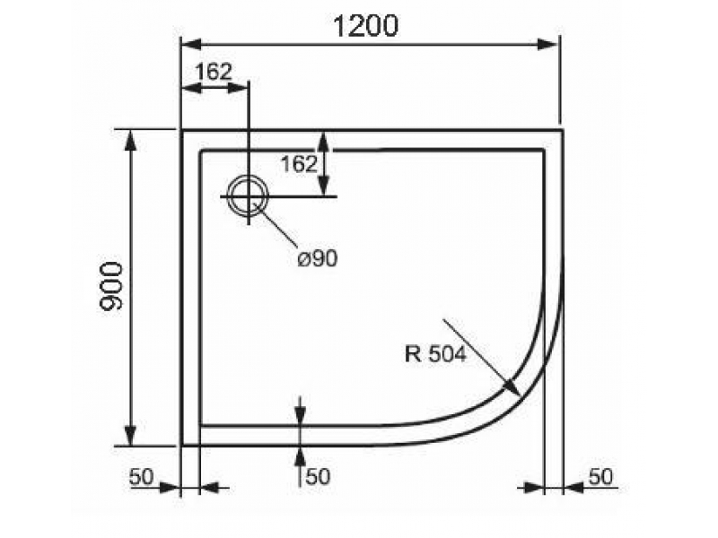 Купить Душевой поддон Huppe PURANO 120 x 90 x h4 см, 202147.055, R504, из искусственного камня