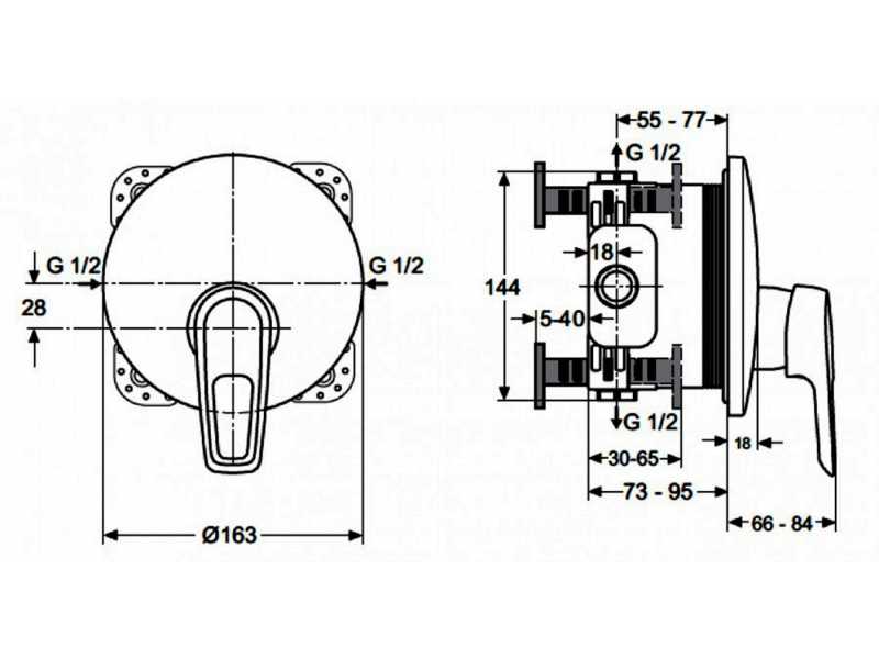 Купить Смеситель Ideal Standard Ceramix Blue A5666AA для душа