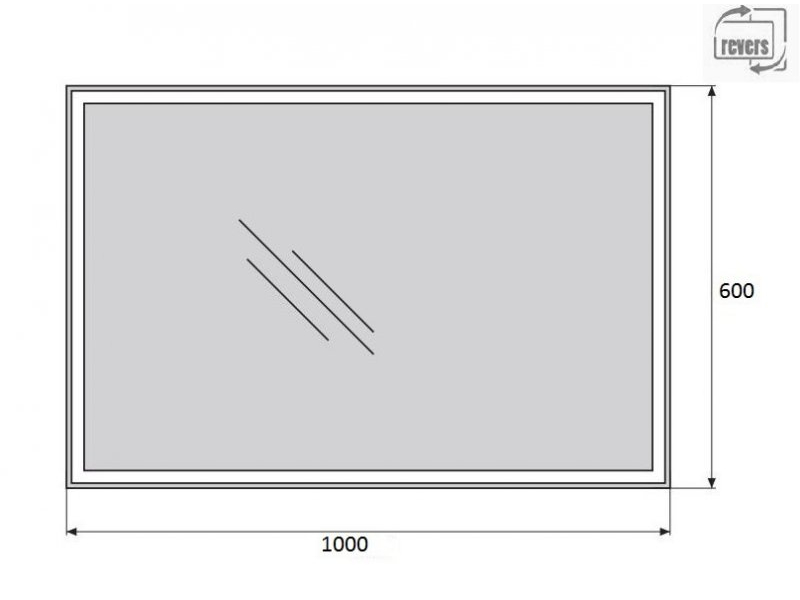 Купить Зеркало с подсветкой BelBagno SPC-GRT-1000-600-LED-BTN