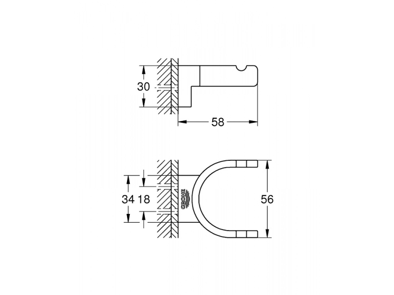 Купить Крючок двойной Grohe Selection 41049EN0, никель матовый