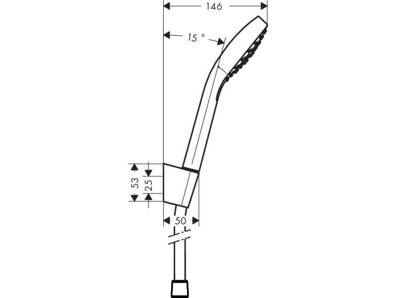 Купить Душевой гарнитур Hansgrohe Croma Select E Vario 26413400, белый/хром