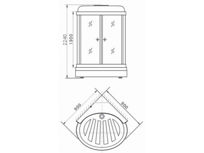 Купить Душевая кабина Appollo TS-0841W 90 x 90 см гидросауна